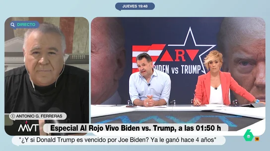 Ferreras analiza la relación entre Trump y Biden: "Se odian, se detestan, se desprecian" Ferreras analiza la relación entre Trump y Biden: "Se odian, se detestan, se desprecian"