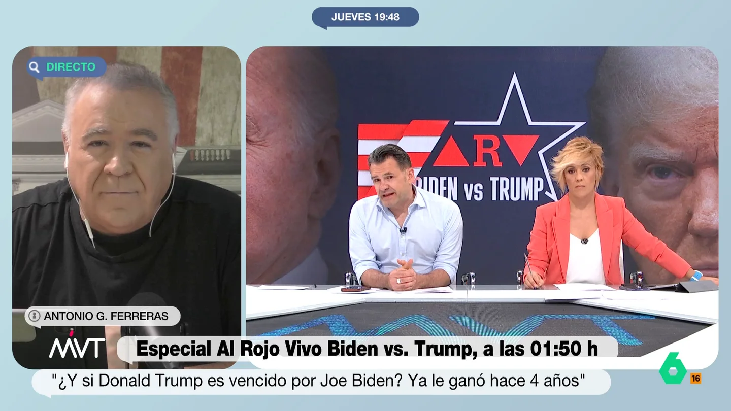 Ferreras analiza la relación entre Trump y Biden: "Se odian, se detestan, se desprecian" Ferreras analiza la relación entre Trump y Biden: "Se odian, se detestan, se desprecian"
