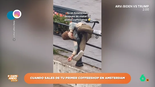 Esto es lo que le pasa a un joven después de probar su primer 'te' en Ámsterdam Esto es lo que le pasa a un joven después de probar su primer 'te' en Ámsterdam