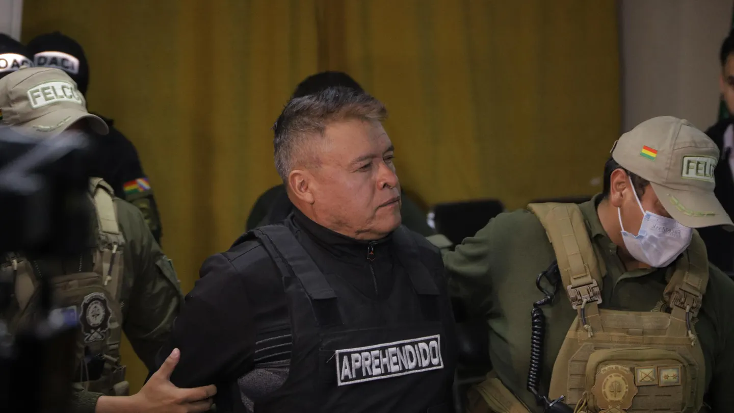 El destituido jefe militar del Ejército de Bolivia, Juan José Zúñiga El destituido jefe militar del Ejército de Bolivia, Juan José Zúñiga