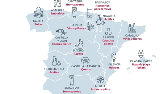 Mapa con los productos más hurtados en verano en los comercios Mapa con los productos más hurtados en verano en los comercios