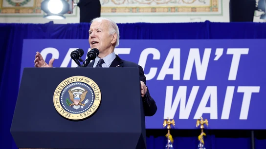 Joe Biden, en uno de los mítines electorales de la campaña de 2024 Joe Biden, en uno de los mítines electorales de la campaña de 2024