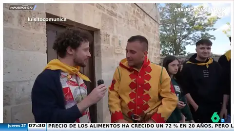 Luisito Comunica viaja hasta Castrillo de Murcia para vivir la tradición de 'El Colacho': "¡La espalda me quedó moreteada!"