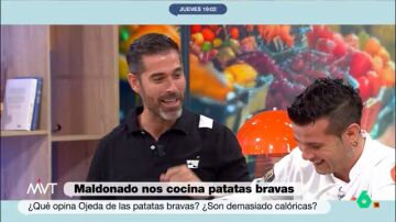 Pablo Ojeda da su opinión sobre las calorías y las patatas bravas: "Desde ayer llevo soñando con este momento"