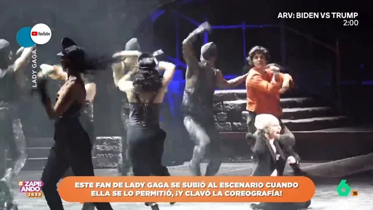 Del 'bailarín' de Lady Gaga al dúo con Bruce Springsteen: cuando los fans superan al artista Algunos fanáticos no dudan en subirse al escenario con sus artistas preferidos y aceptan el reto de bailar, cantar o tocar junto a ellos, demostrando que tienen tanto o más nivel que ellos