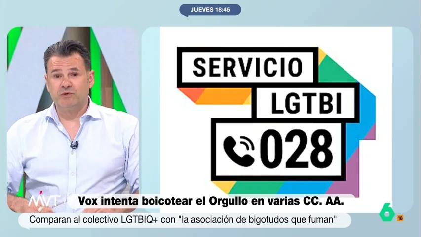"Nunca he visto a nadie agredido por ser de familia numerosa, y todos los años tenemos cientos de agresiones homófobas", comenta Loreto Ochando en este vídeo sobre el diputado de Vox que se burló del teléfono para víctimas de LGTBIfobia.