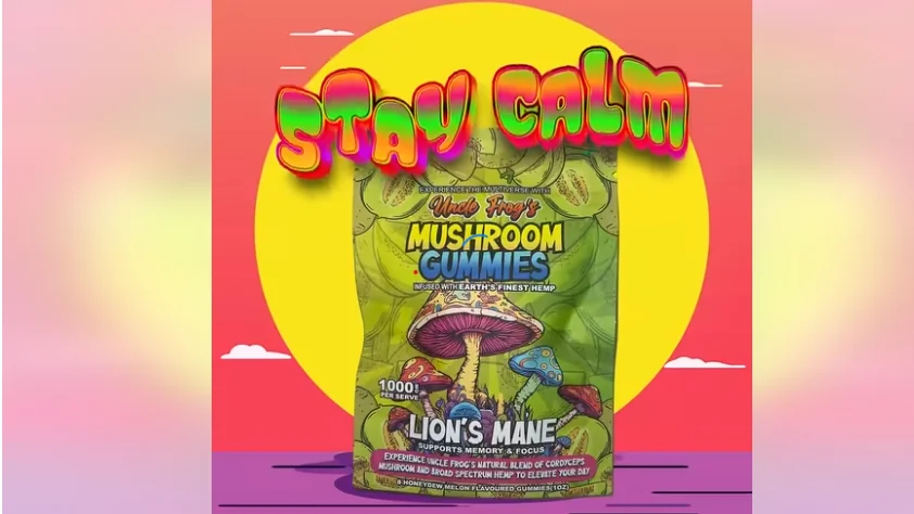 Uncle Frog's Mushrrom Gummies.