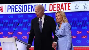 Joe y Jill Biden abandonan el debate contra Donald Trump