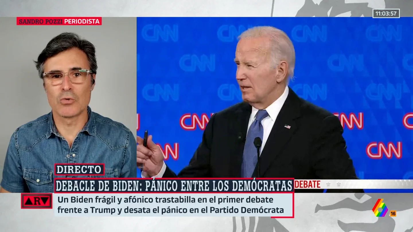 ARV Sandro Pozzi analiza la "crisis demócrata" tras un pobre debate electoral de Joe Biden: "Se plantean si debe irse" ARV Sandro Pozzi analiza la "crisis demócrata" tras un pobre debate electoral de Joe Biden: "Se plantean si debe irse"