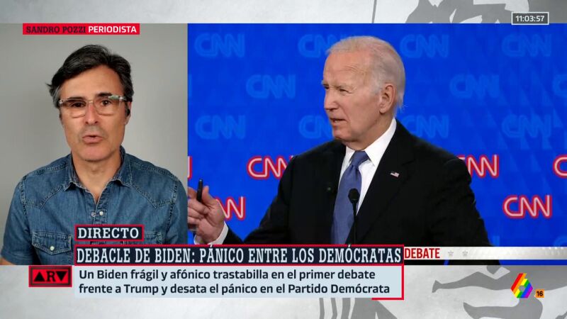 ARV Sandro Pozzi analiza la "crisis demócrata" tras un pobre debate electoral de Joe Biden: "Se plantean si debe irse"