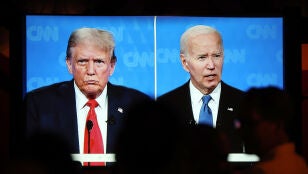 Donald Trump y Joe Biden, durante su debate presidencial