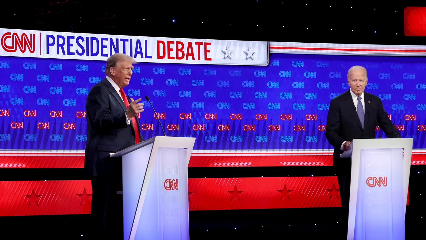Donald Trump y Joe Biden, durante su debate presidencial Donald Trump y Joe Biden, durante su debate presidencial
