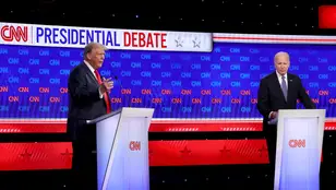 Donald Trump y Joe Biden, durante su debate presidencial