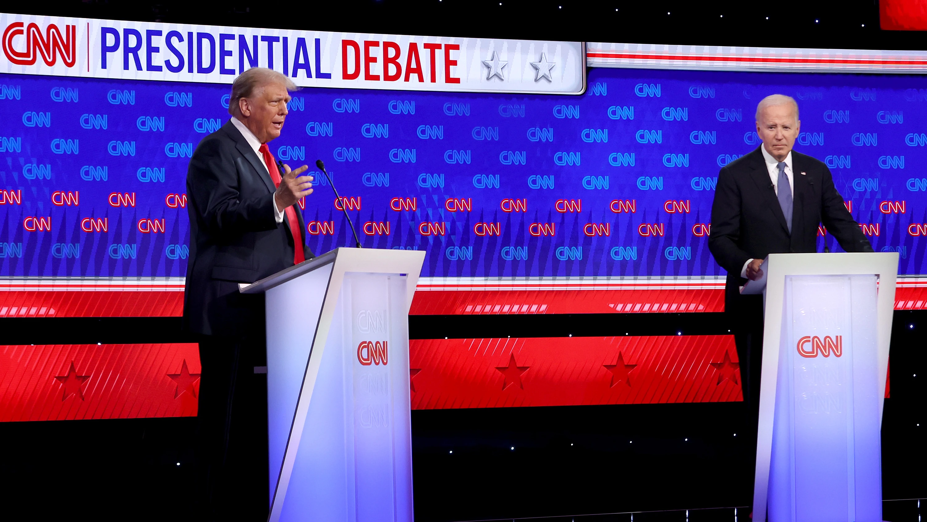 Donald Trump y Joe Biden, durante su debate presidencial