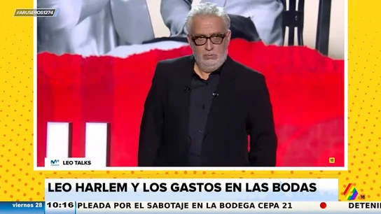 Leo Harlem afirma que las bodas son "una estafa piramidal": "Los invitados somos como fuentes de financiación" Leo Harlem afirma que las bodas son "una estafa piramidal": "Los invitados somos como fuentes de financiación"