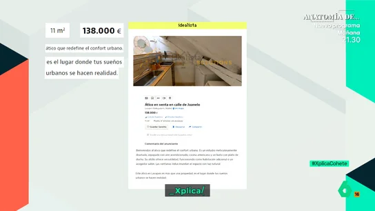 XPLICA Un zulo de 11 metros cuadrados por 138.000 euros: las indignantes ofertas de pisos que hay en Internet XPLICA Un zulo de 11 metros cuadrados por 138.000 euros: las indignantes ofertas de pisos que hay en Internet