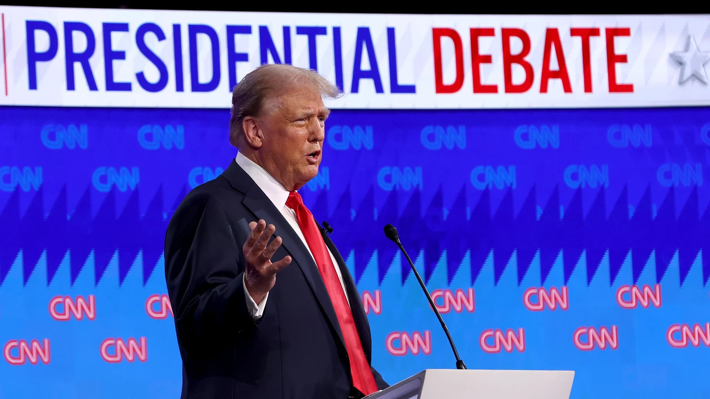 Donald Trump, durante su debate contra Joe Biden Donald Trump, durante su debate contra Joe Biden