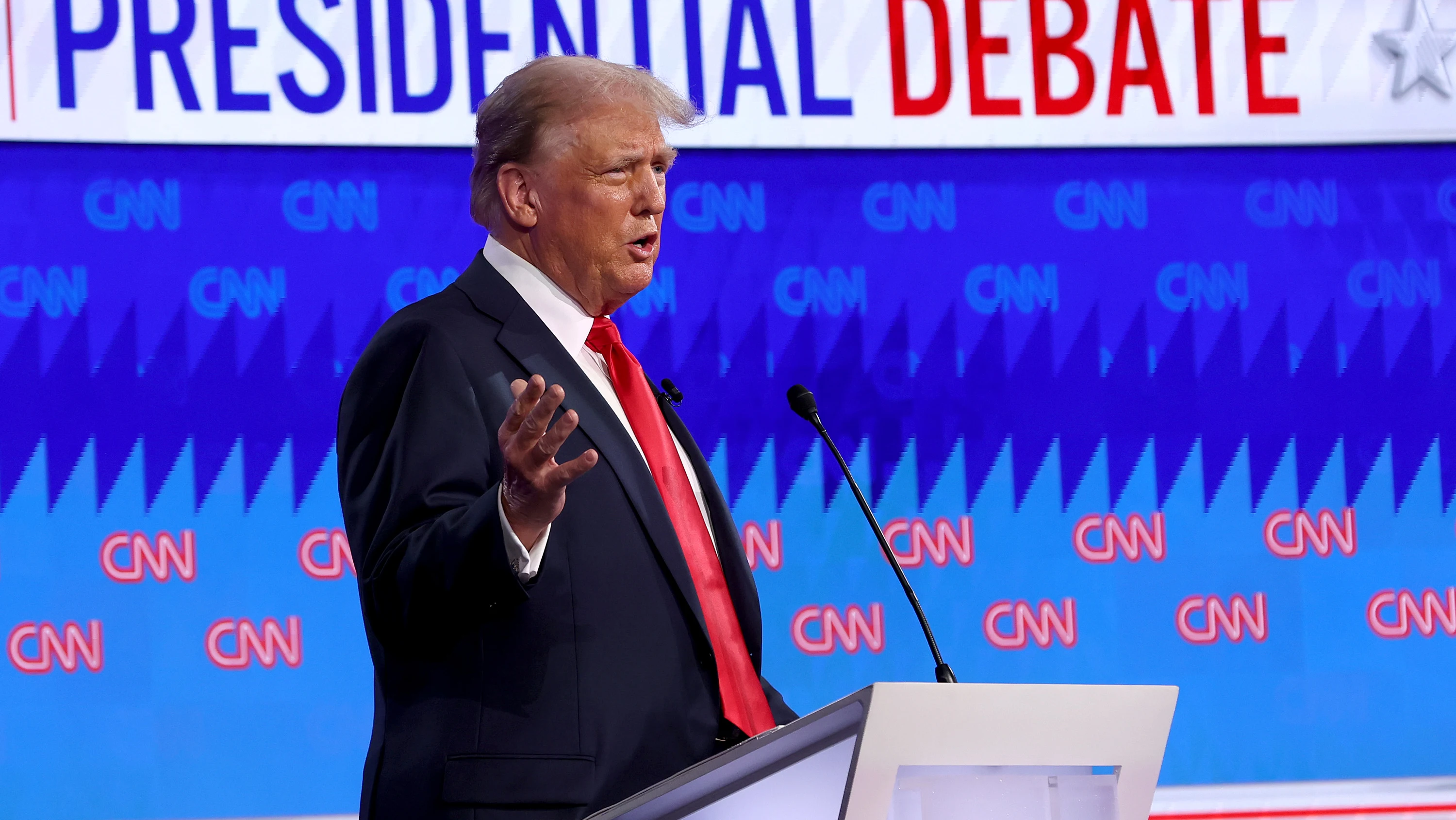 Donald Trump, durante su debate contra Joe Biden