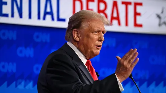 Donald Trump en el debate contra Joe Biden Donald Trump en el debate contra Joe Biden