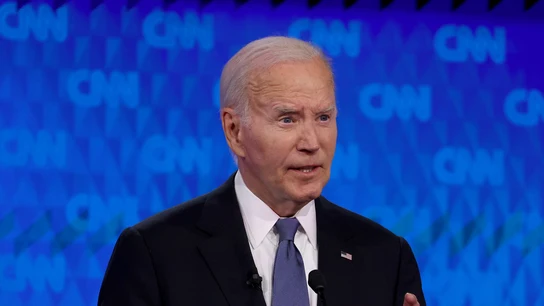 Joe Biden, durante su debate contra Donald Trump Joe Biden, durante su debate contra Donald Trump