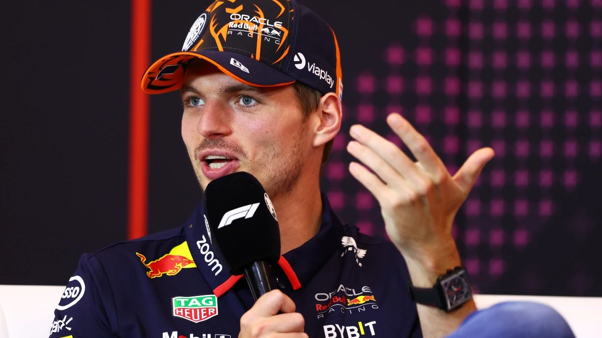 Verstappen, en rueda de prensa