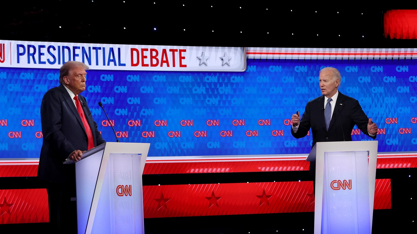Donald Trump y Joe Biden, durante su debate en CNN Donald Trump y Joe Biden, durante su debate en CNN