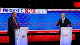 Donald Trump y Joe Biden, durante su debate en CNN