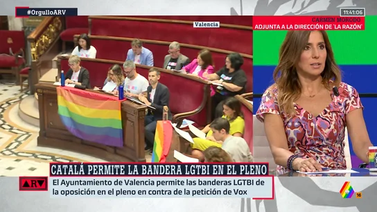Carmen Morodo opina sobre la decisión de Catalá de mantener la bandera LGTBI en el pleno de Valencia Carmen Morodo opina sobre la decisión de Catalá de mantener la bandera LGTBI en el pleno de Valencia