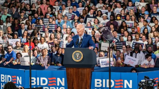 Joe Biden durante un evento de campaña en el estado de Carolina del Norte Joe Biden durante un evento de campaña en el estado de Carolina del Norte