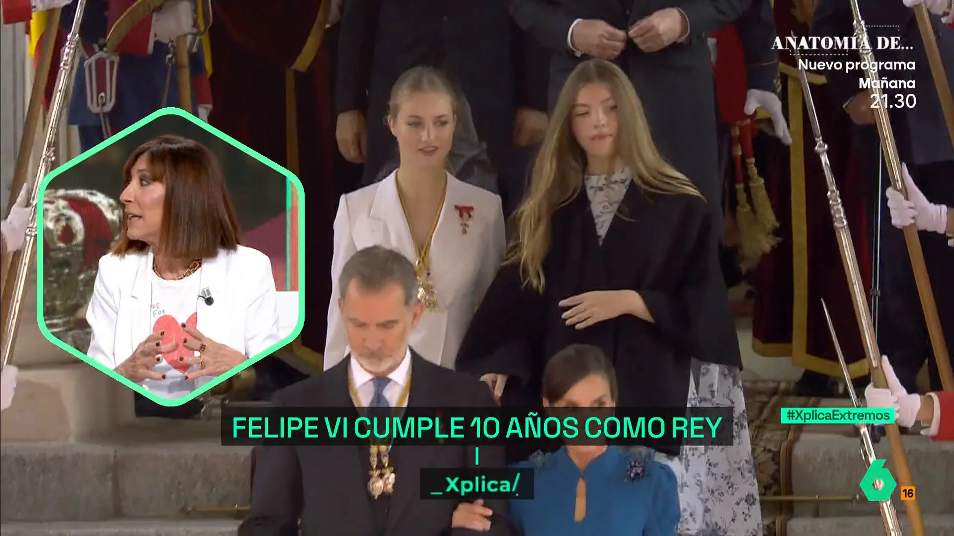 Carmen Ro identifica las distintas fases del reinado Felipe VI: "Está en la del futuro que es el reinado de su hija"