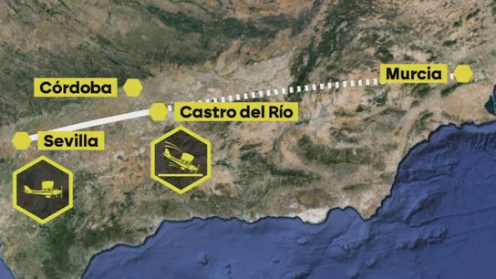 Lugar del accidente de avioneta en Córdoba Lugar del accidente de avioneta en Córdoba