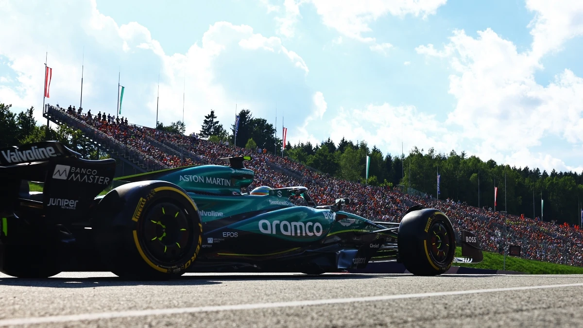 Fernando Alonso, en el Aston Martin