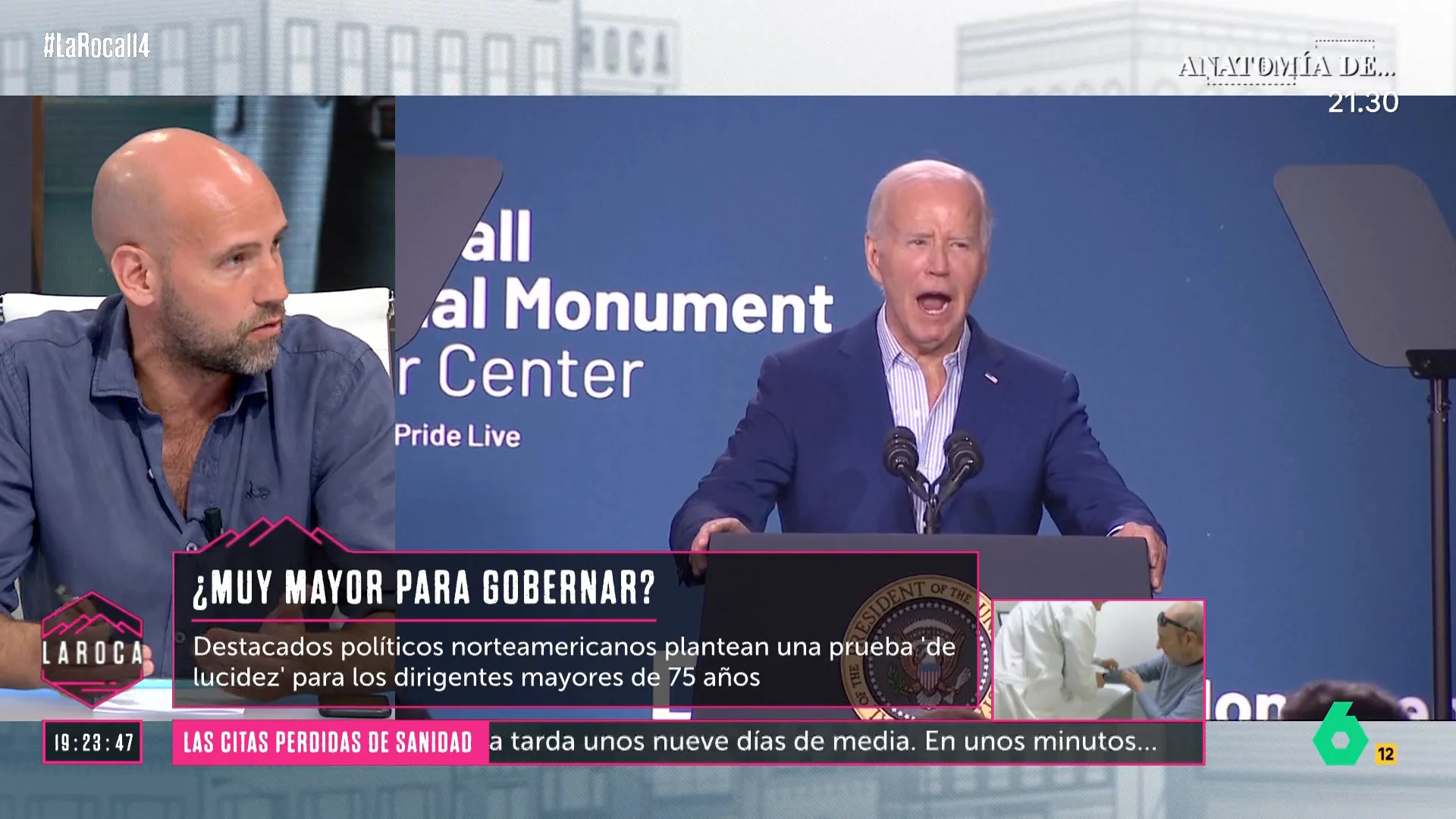 LAROCA Gonzalo Miró, muy duro con Joe Biden: "Más allá de la edad, está senil"