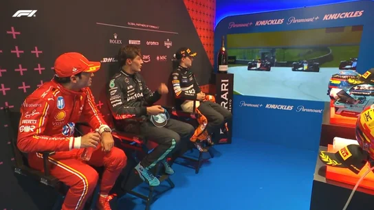 Sainz, Russell y Piastri Sainz, Russell y Piastri