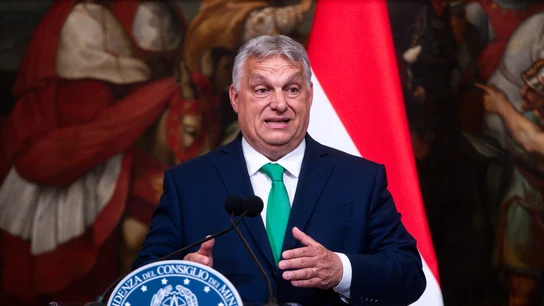 El presidente de Hungría, Viktor Orbán, durante una comparecencia El presidente de Hungría, Viktor Orbán, durante una comparecencia