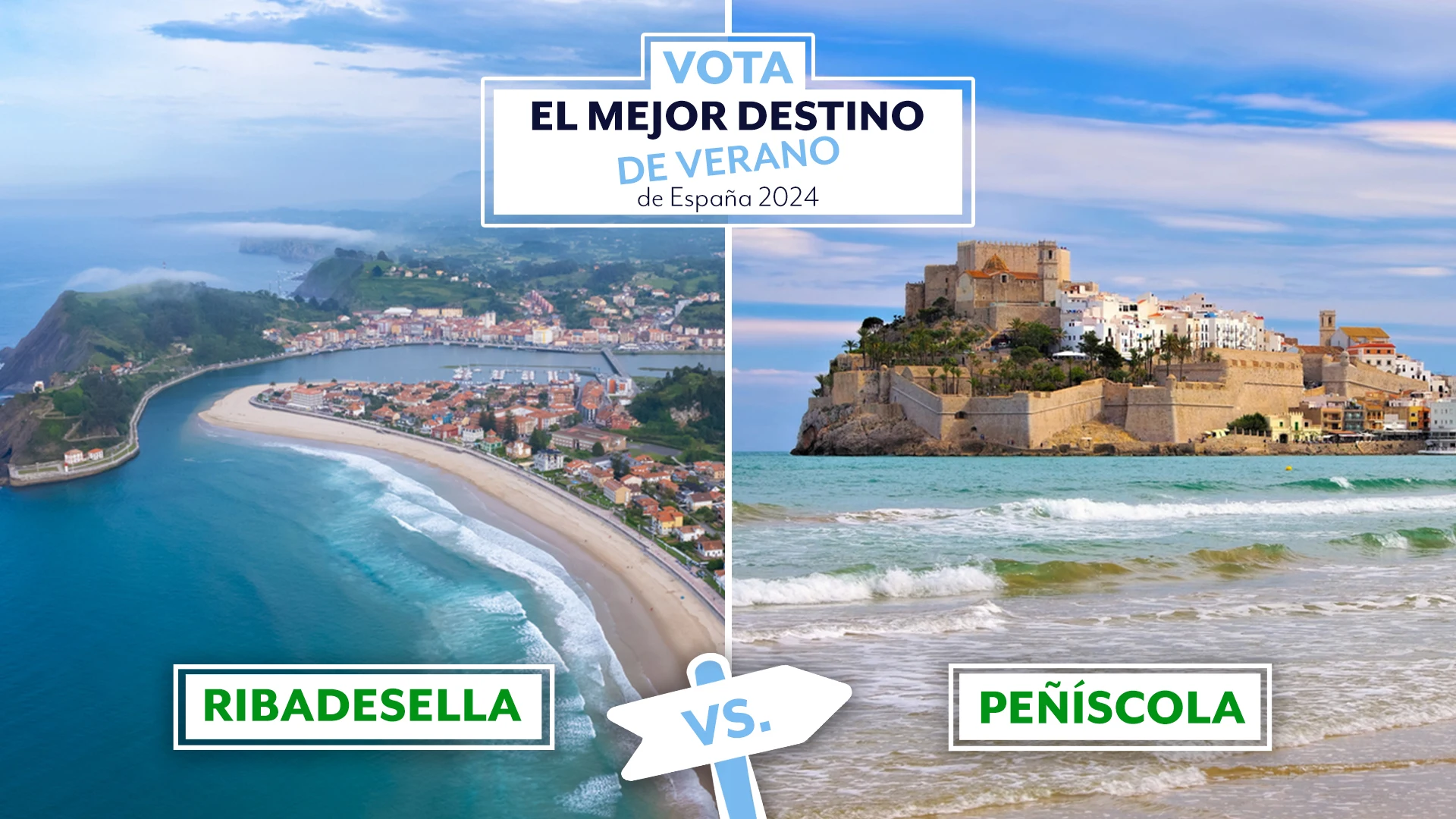 Ribadesella vs Pe&ntilde;&iacute;scola en el concurso al mejor destino de verano de Espa&ntilde;a 2024