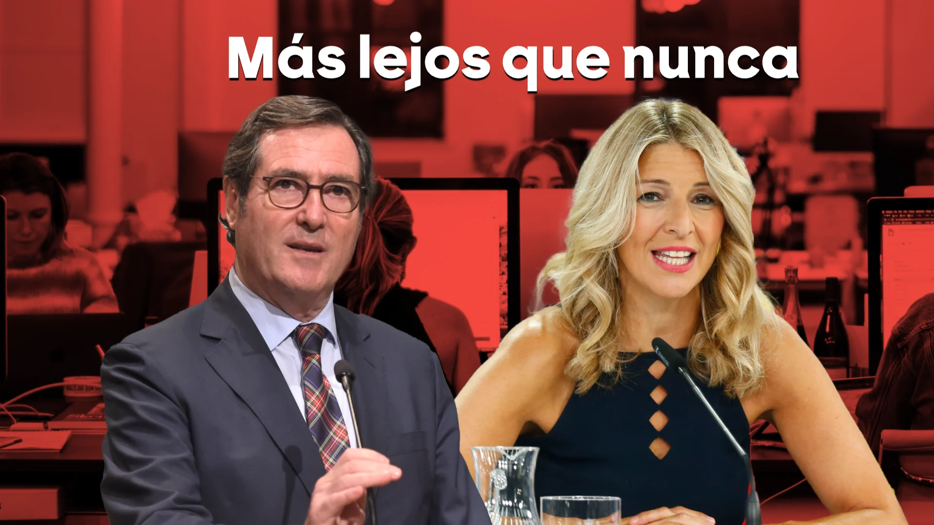 Yolanda Díaz y Antonio Garamendi