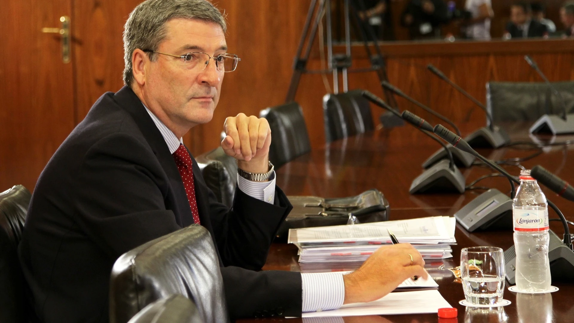 El exdirector general de IDEA Miguel Ángel Serrano en la comisión del caso ERE.
