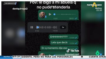 La tierna reacción de una abuela al confundir 'atenderte' por 'muerte' en un audio que le envía su nieta 