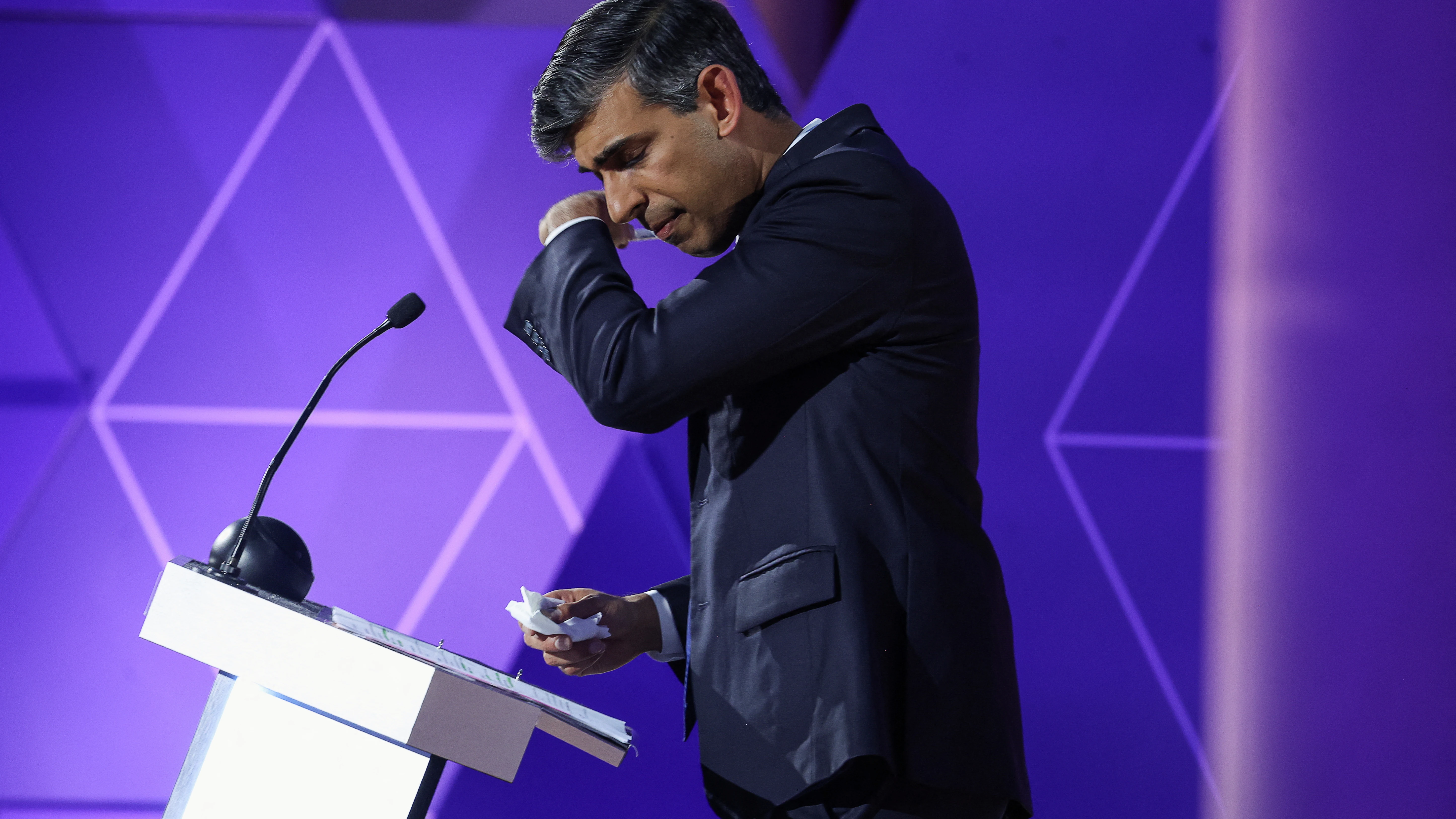 Rishi Sunak en el debate electoral de la BBC