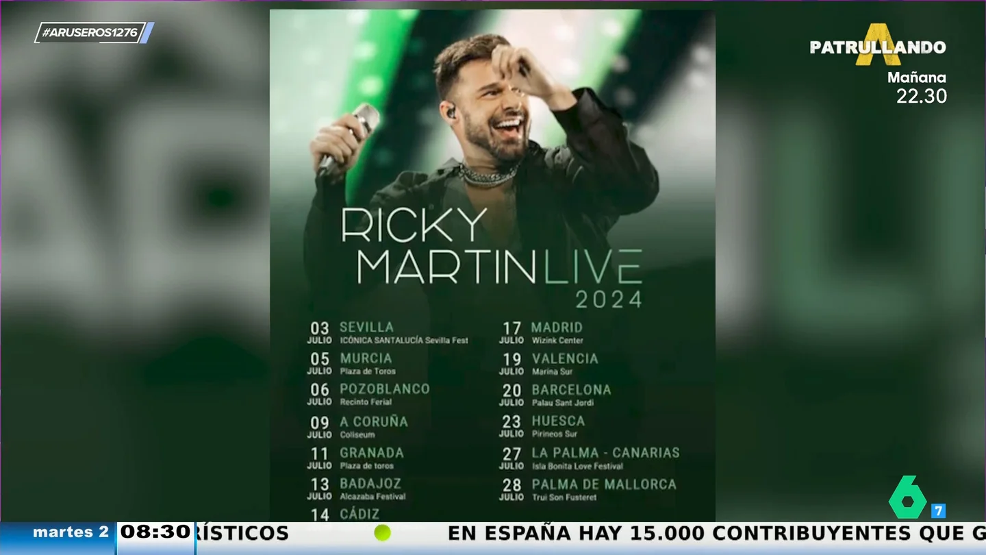 Ricky Martin ya está en Sevilla para comenzar su gira por España Ricky Martin ya está en Sevilla para comenzar su gira por España