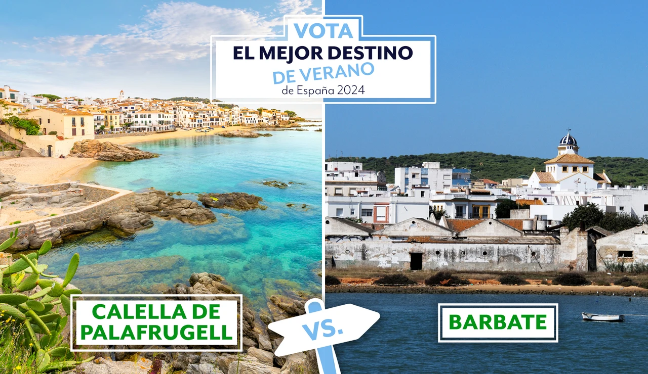 Calella de Palafrugell vs Barbate en la votación al mejor destino de verano de España
