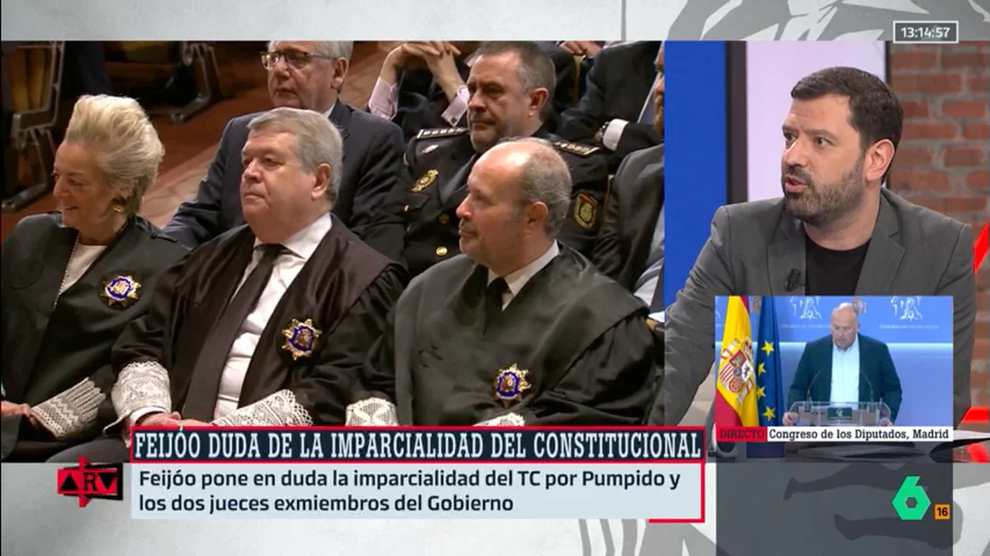 Valdivia, tras dudar Feijóo del Constitucional: "No hay mayor ataque a los jueces que criticar así al máximo galante de la Constitución" Valdivia, tras dudar Feijóo del Constitucional: "No hay mayor ataque a los jueces que criticar así al máximo galante de la Constitución"