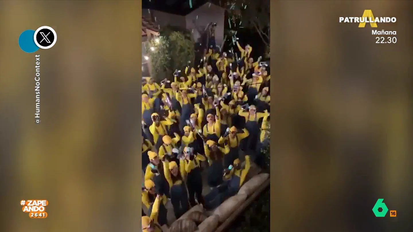 Organiza una concentración de Minions para trolear una cita romántica de su hermano Un joven muy bromista se propone convertir una cita que iba a tener su hermano en una escena de la película 'Gru, mi villano favorito'. Para ello no duda en vestirse del villano y convocar a decenas de Minions.