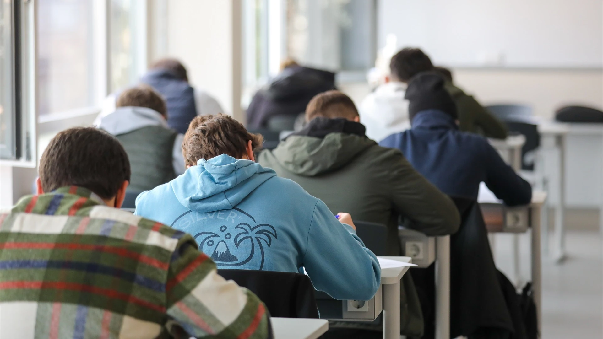 Varios alumnos de la Facultad de Ciencias económicas de la Universidad CEU San Pablo.