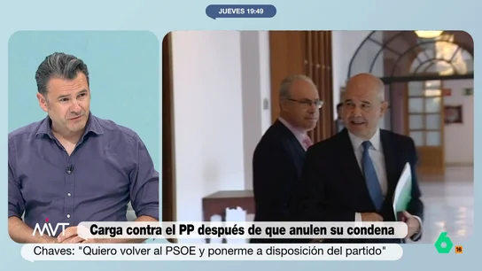 Iñaki López, al oír a Chaves abrir la puerta a volver al PSOE Más Vale Tarde analiza la rueda de prensa de Manuel Chaves donde, después de anular el Constitucional su pena, se pone a disposición del PSOE "para lo que me necesite". Las reflexiones de Iñaki López y Cristina Pardo, entre otros, en este vídeo.