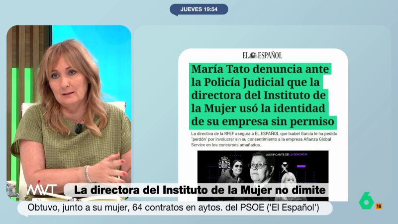 Mayte Alcaraz, a Isabel García: "Es muy feo que te enriquezcas con unos puntos para auxiliar a víctimas de violencia de género"