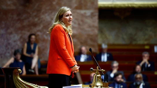 Yael Braun - Pivet , recién elegida presidenta de la Asamblea Nacional. Yael Braun - Pivet , recién elegida presidenta de la Asamblea Nacional.