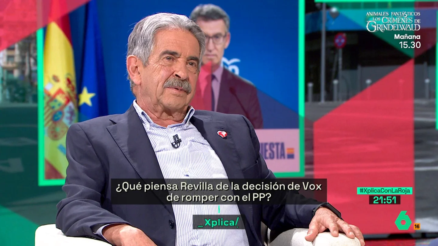 XPLICA La reflexión de Revilla sobre la ruptura de Vox con el PP: "Ni poniendo todo el dinero del mundo se puede conseguir una operación mejor para el Partido Popular" XPLICA La reflexión de Revilla sobre la ruptura de Vox con el PP: "Ni poniendo todo el dinero del mundo se puede conseguir una operación mejor para el Partido Popular"