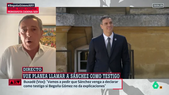 ARV- Miguel Ángel Campos analiza la petición de Vox de citar a Sánchez: "Sería una declaración voluntaria" ARV- Miguel Ángel Campos analiza la petición de Vox de citar a Sánchez: "Sería una declaración voluntaria"